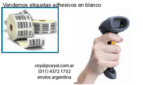 Vendemos etiquetas adhesivos en blanco