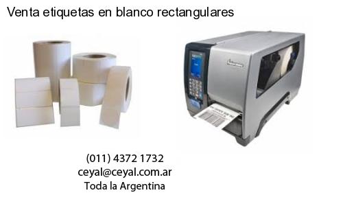 Venta etiquetas en blanco rectangulares