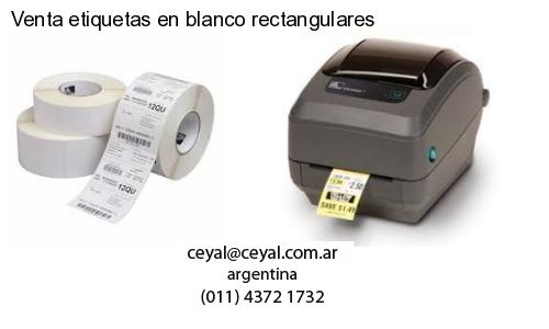 Venta etiquetas en blanco rectangulares