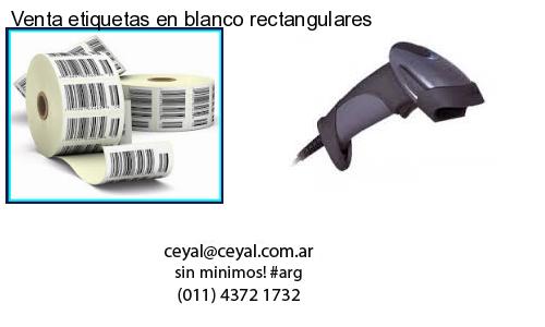 Venta etiquetas en blanco rectangulares