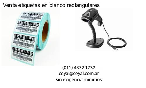 Venta etiquetas en blanco rectangulares