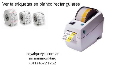 Venta etiquetas en blanco rectangulares