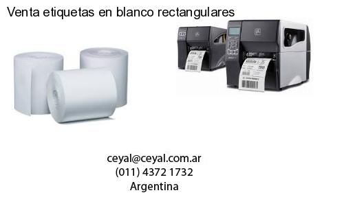 Venta etiquetas en blanco rectangulares