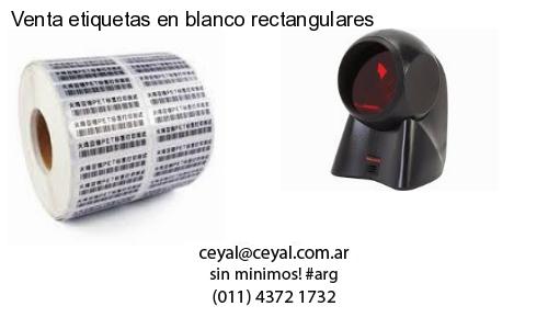 Venta etiquetas en blanco rectangulares