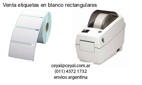 Venta etiquetas en blanco rectangulares