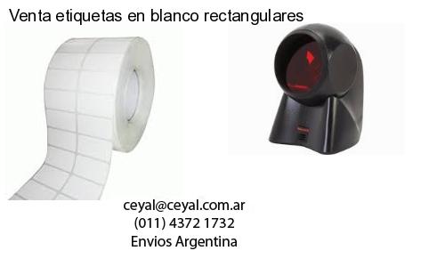 Venta etiquetas en blanco rectangulares
