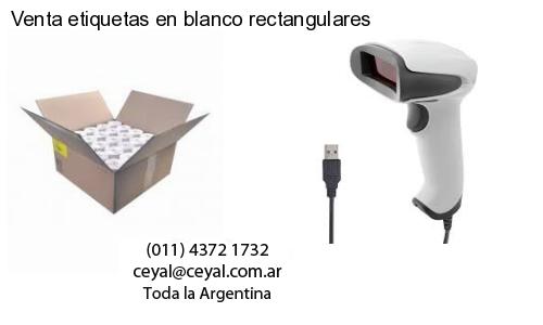 Venta etiquetas en blanco rectangulares