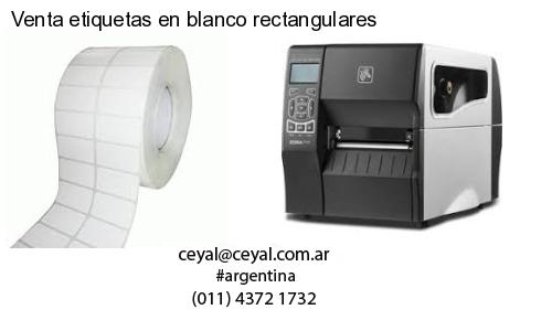 Venta etiquetas en blanco rectangulares