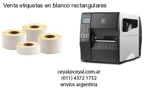 Venta etiquetas en blanco rectangulares