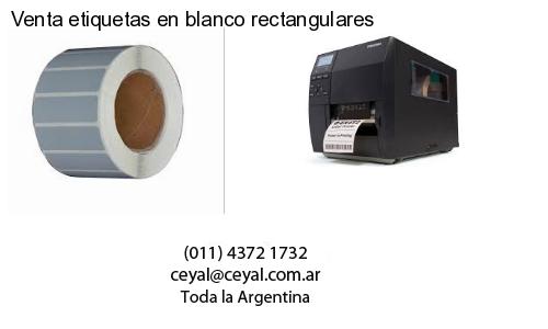 Venta etiquetas en blanco rectangulares