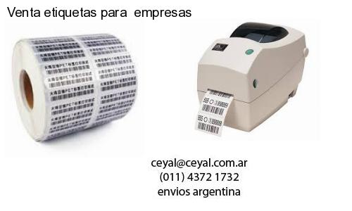 Venta etiquetas para empresas
