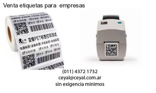 Venta etiquetas para  empresas