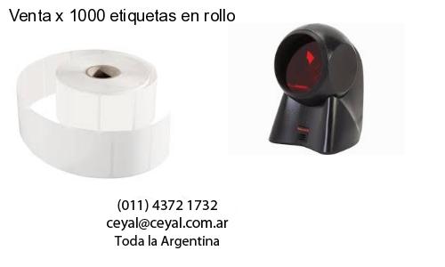 Venta x 1000 etiquetas en rollo