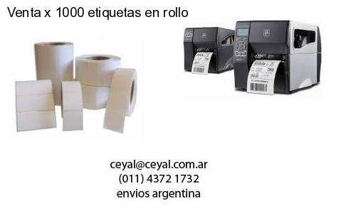 Venta x 1000 etiquetas en rollo