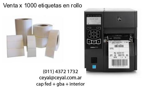 Venta x 1000 etiquetas en rollo