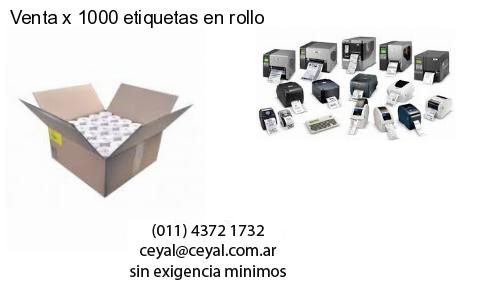 Venta x 1000 etiquetas en rollo