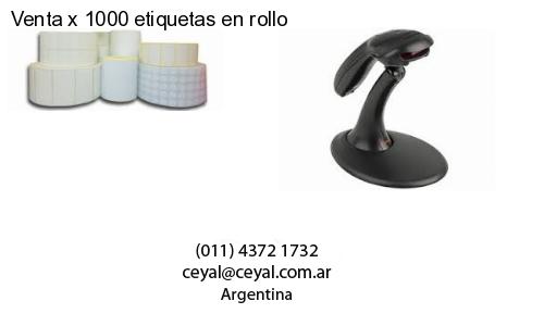 Venta x 1000 etiquetas en rollo