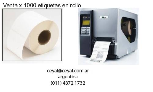 Venta x 1000 etiquetas en rollo