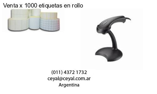 Venta x 1000 etiquetas en rollo