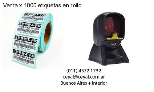 Venta x 1000 etiquetas en rollo