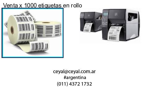 Venta x 1000 etiquetas en rollo