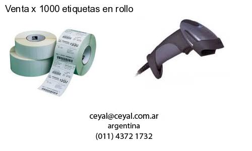 Venta x 1000 etiquetas en rollo