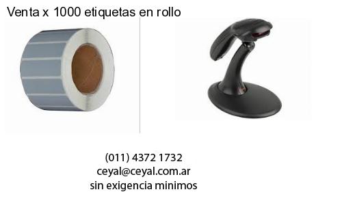 Venta x 1000 etiquetas en rollo