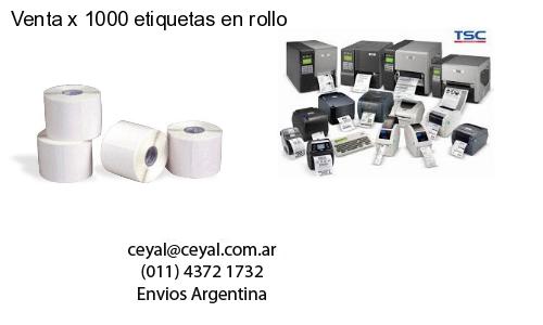 Venta x 1000 etiquetas en rollo