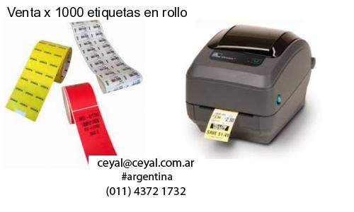 Venta x 1000 etiquetas en rollo