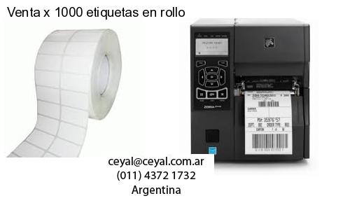 Venta x 1000 etiquetas en rollo