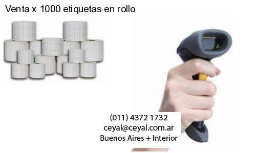 Venta x 1000 etiquetas en rollo