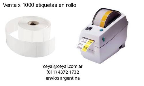 Venta x 1000 etiquetas en rollo