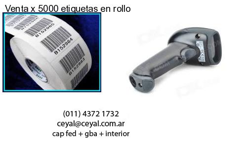 Venta x 5000 etiquetas en rollo