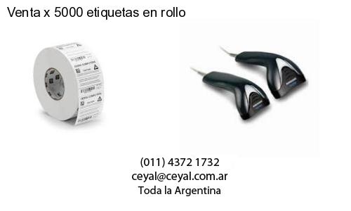 Venta x 5000 etiquetas en rollo