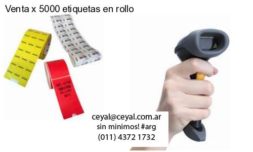 Venta x 5000 etiquetas en rollo