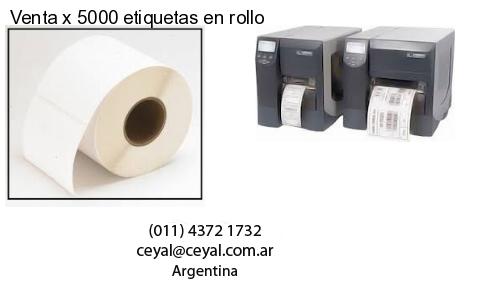 Venta x 5000 etiquetas en rollo