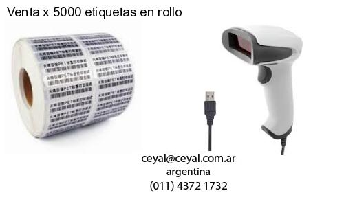 Venta x 5000 etiquetas en rollo