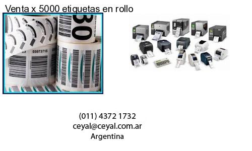 Venta x 5000 etiquetas en rollo