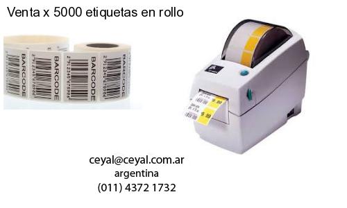 Venta x 5000 etiquetas en rollo