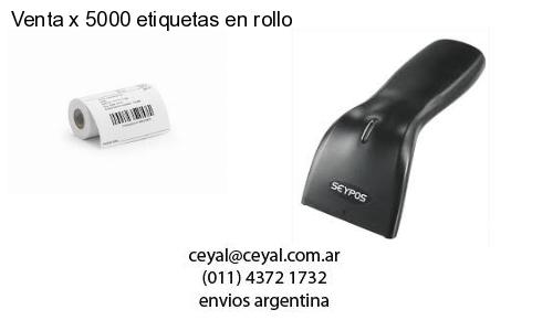 Venta x 5000 etiquetas en rollo