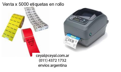 Venta x 5000 etiquetas en rollo