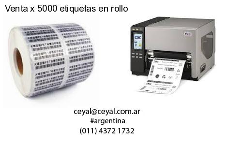 Venta x 5000 etiquetas en rollo