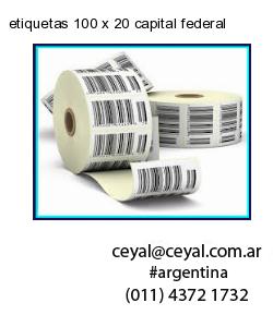 etiquetas 100 x 20 capital federal