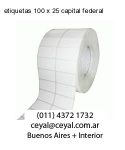 etiquetas 100 x 25 capital federal