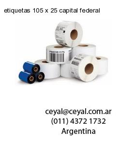 etiquetas 105 x 25 capital federal
