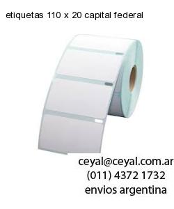 etiquetas 110 x 20 capital federal