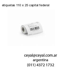 etiquetas 110 x 25 capital federal