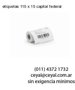 etiquetas 115 x 15 capital federal