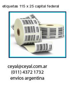 etiquetas 115 x 25 capital federal