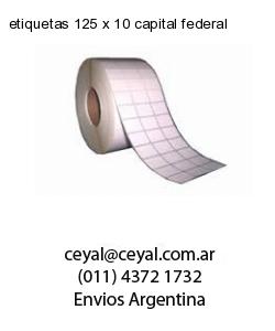 etiquetas 125 x 10 capital federal